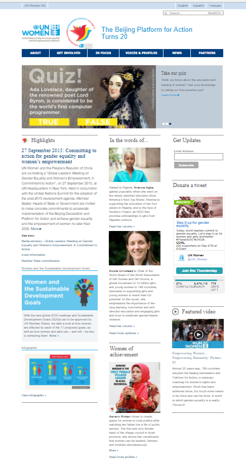 Beijing+20 campaign website