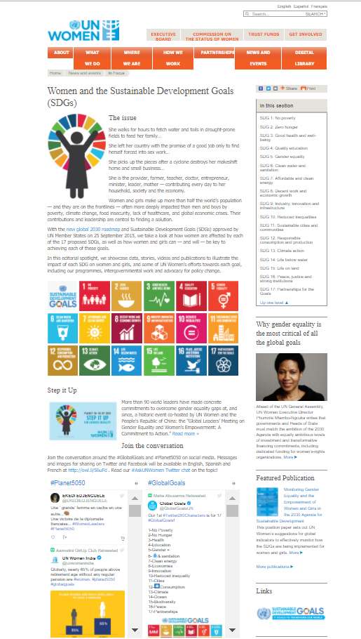 omen and the SDGs package landing page