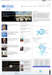 acnudh.org homepage screenshot, English version