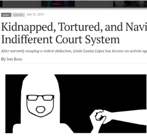 Guernica magazine publication page for "Kidnapped, Tortured, and Navigating an Indifferent Court System"